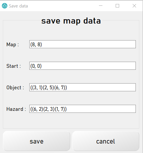 map data setting